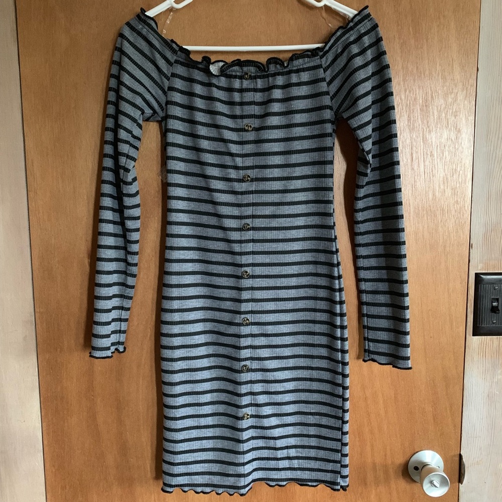 Fitted Stripe Dress